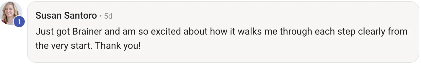 Comment from Susan Santoro