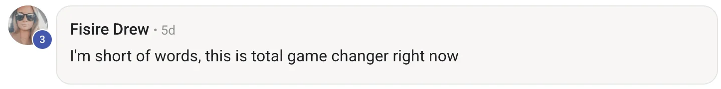 Comment from Fisire Drew